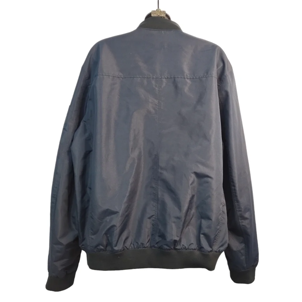 Lucky Brand Men's Navy Blue Jacket Collared Lined ZIP Up Size XL